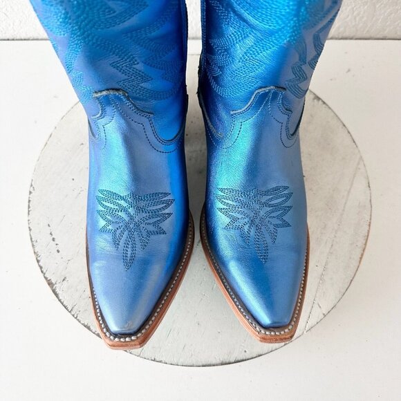 Blue Heeled Boots - Picture 11 of 15